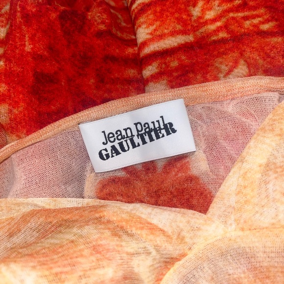 Jean Paul Gaultier Red Palm Tree Cover Up Mini Dress - Picture 4 of 6